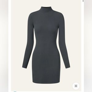 OGL Cozy Brushed Mockneck Bodycon Mini Dress